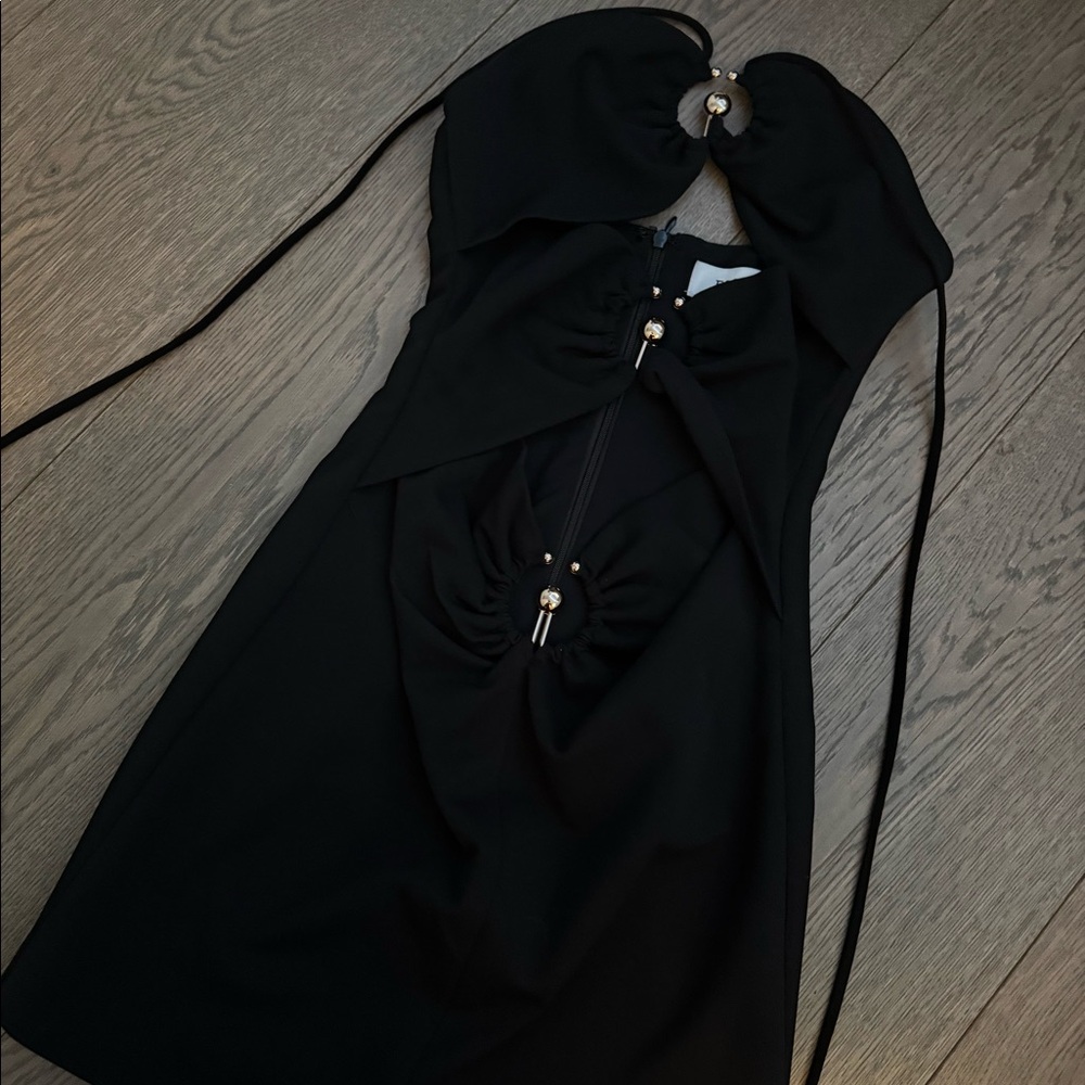 Elliat black orbit mini dress